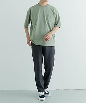 【22SS新品未使用アルチビオ】吸水速乾機能クルーニット 38号 L＆Wデザイン】吸水速乾 接触冷感 オーバーサイズTシャツ【AOKI